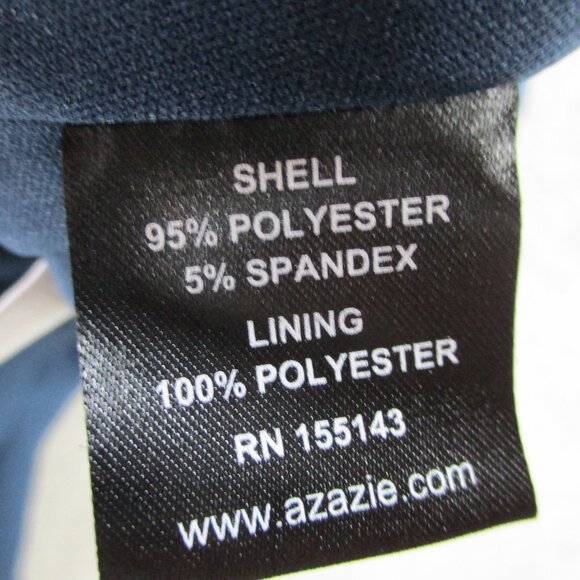 Azazie Sabella Navy Maxi Dress Womens 6 Blue Floor Length Ruffles Formal NWT - Picture 7 of 9